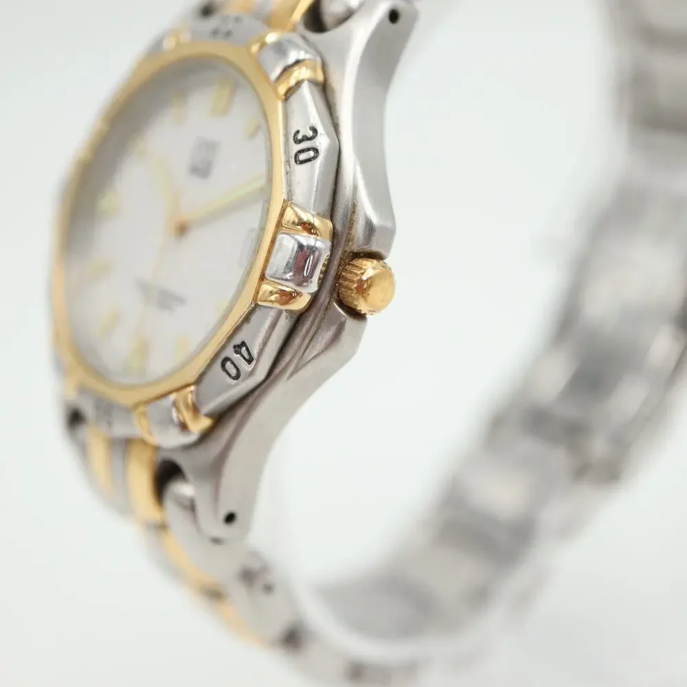 ESQ Swiss Watch Men 36mm Two Tone Date Glitter Dial Stainless Steel New Battery